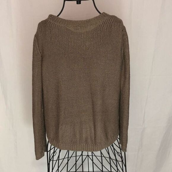 DIVIDED taupe open weave sweater size 6 - Picture 2 of 2
